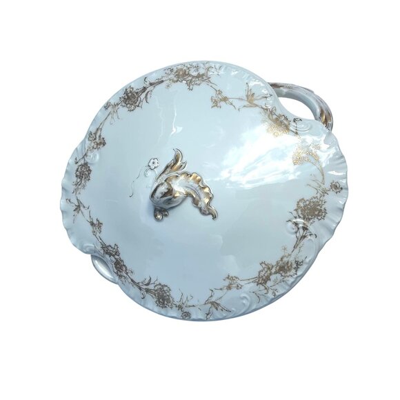 Extremely Rare Marks Antique 1800s Haviland Limoges Porcelain Dish Rare Pattern - Picture 3 of 16